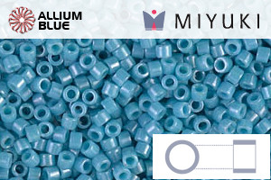 MIYUKI Delica® Seed Beads (DB0218) 11/0 Round - Opaque Med Turquoise Blue Luster - 關閉視窗 >> 可點擊圖片