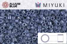 MIYUKI Delica® Seed Beads (DB0630) 11/0 Round - Dyed Light Smoke Gray Silver Lined Alabaster
