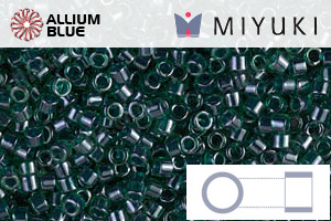 MIYUKI Delica® Seed Beads (DB0275) 11/0 Round - Lined Emerald Luster - Haga Click en la Imagen para Cerrar