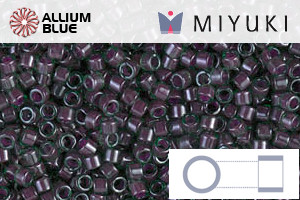 MIYUKI Delica® Seed Beads (DB0279) 11/0 Round - Cranberry Lined Emerald Luster - 关闭视窗 >> 可点击图片