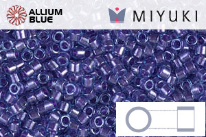 MIYUKI Delica® Seed Beads (DB0284) 11/0 Round - Sparkling Amethyst Lined Light Blue