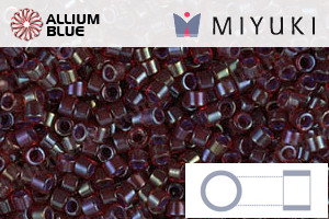 MIYUKI Delica® Seed Beads (DB0296) 11/0 Round - Lined Ruby AB