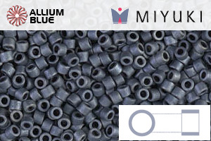 MIYUKI Delica® Seed Beads (DB0301) 11/0 Round - Matte Gunmetal - Click Image to Close