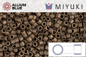 MIYUKI Delica® Seed Beads (DB0322) 11/0 Round - Matte Metallic Dark Bronze - Haga Click en la Imagen para Cerrar