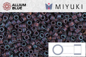 MIYUKI Delica® Seed Beads (DB0323) 11/0 Round - Matte Metallic Copper Rainbow Iris