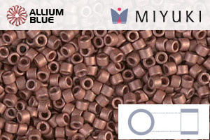 MIYUKI Delica® Seed Beads (DB0340) 11/0 Round - Matte Copper Plated