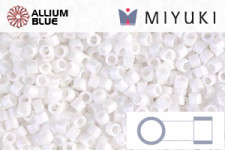 MIYUKI Delica® Seed Beads (DBS0852) 15/0 Round Small - Matte Transparent Light Topaz AB