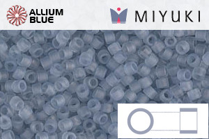 MIYUKI Delica® Seed Beads (DB0381) 11/0 Round - Matte Transparent Shadow Gray - Click Image to Close