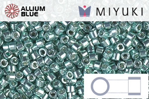 MIYUKI Delica® Seed Beads (DB0414) 11/0 Round - Galvanized Dark Sea Foam