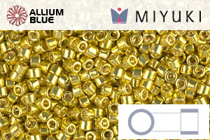 MIYUKI Delica® Seed Beads (DB0424) 11/0 Round - Galvanized Dark Yellow - 關閉視窗 >> 可點擊圖片