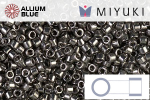 MIYUKI Delica® Seed Beads (DB0452) 11/0 Round - Galvanized Dark Gray