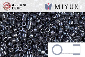 MIYUKI Delica® Seed Beads (DB0453) 11/0 Round - Galvanized Gunmetal