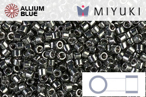 MIYUKI Delica® Seed Beads (DB0457) 11/0 Round - Galvanized Dark Steel Green