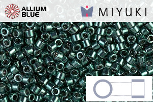 MIYUKI Delica® Seed Beads (DB0458) 11/0 Round - Galvanized Dark Teal Green - 關閉視窗 >> 可點擊圖片