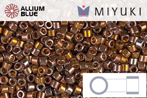 MIYUKI Delica® Seed Beads (DB0506) 11/0 Round - 24kt Red Gold Iris