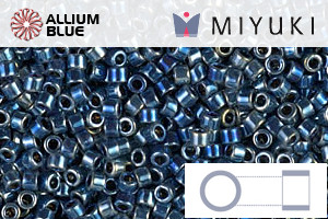 MIYUKI Delica® Seed Beads (DB0514) 11/0 Round - Metallic Midnight Blue Iris