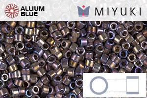 MIYUKI Delica® Seed Beads (DB0542) 11/0 Round - Palladium Amethyst Gold Iris - 关闭视窗 >> 可点击图片