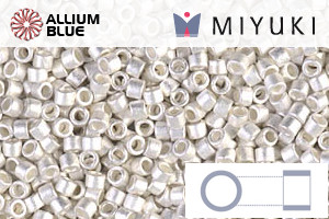 MIYUKI Delica® Seed Beads (DB0551F) 11/0 Round - Silver Plated Frosted - Haga Click en la Imagen para Cerrar
