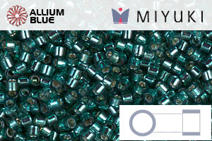 MIYUKI Delica® Seed Beads (DB0607) 11/0 Round - Dyed Silver Lined Teal - Haga Click en la Imagen para Cerrar