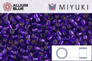 MIYUKI Delica® Seed Beads (DB0610) 11/0 Round - Dyed Silver Lined Dark Violet - Click Image to Close