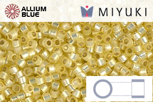 MIYUKI Delica® Seed Beads (DB0623) 11/0 Round - Dyed Jonquil Silver Lined Alabaster