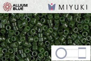 MIYUKI Delica® Seed Beads (DB0663) 11/0 Round - Dyed Opaque Olive - Click Image to Close