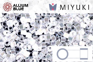 MIYUKI Delica® Seed Beads (DB0670) 11/0 Round - Crystal AB Silk Satin - Click Image to Close