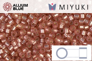 MIYUKI Delica® Seed Beads (DB0685) 11/0 Round - Dyed Semi-matte Silver Lined Light Cranberry - Haga Click en la Imagen para Cerrar