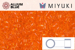 MIYUKI Delica® Seed Beads (DB0703) 11/0 Round - Transparent Orange