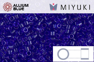 MIYUKI Delica® Seed Beads (DB0707) 11/0 Round - Transparent Cobalt