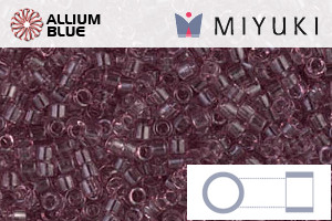 MIYUKI Delica® Seed Beads (DB0711) 11/0 Round - Transparent Smoky Amethyst