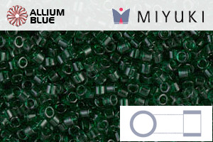 MIYUKI Delica® Seed Beads (DB0713) 11/0 Round - Transparent Dark Emerald - 關閉視窗 >> 可點擊圖片