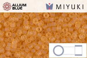 MIYUKI Delica® Seed Beads (DB0742) 11/0 Round - Matte Transparent Light Topaz