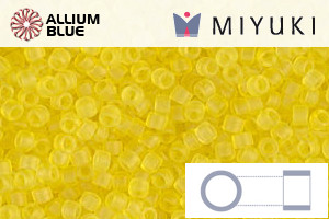 MIYUKI Delica® Seed Beads (DB0743) 11/0 Round - Matte Transparent Yellow
