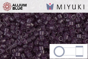 MIYUKI Delica® Seed Beads (DB0782) 11/0 Round - Dyed Semi-matte Transparent Plum