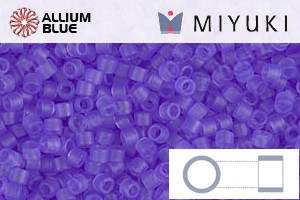 MIYUKI Delica® Seed Beads (DB0783) 11/0 Round - Dyed Semi-matte Transparent Purple