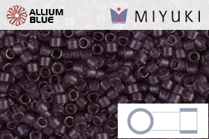 MIYUKI Delica® Seed Beads (DB0784) 11/0 Round - Dyed Semi-matte Transparent Dark Smoky Amethyst