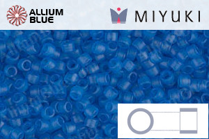 MIYUKI Delica® Seed Beads (DB0787) 11/0 Round - Dyed Semi-matte Transparent Capri Blue