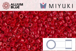 MIYUKI Delica® Seed Beads (DB0791) 11/0 Round - Dyed Semi-matte Opaque Bright Red