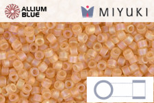 MIYUKI Delica® Seed Beads (DBM0852) 10/0 Round Medium - Matte Transparent Light Topaz AB