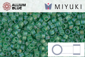 MIYUKI Delica® Seed Beads (DB0858) 11/0 Round - Matte Transparent Green AB