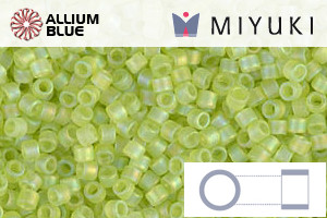 MIYUKI Delica® Seed Beads (DB0860) 11/0 Round - Matte Transparent Chartreuse AB - Haga Click en la Imagen para Cerrar