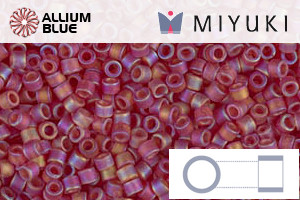 MIYUKI Delica® Seed Beads (DB0867) 11/0 Round - Matte Transparent Dark Cranberry AB - Click Image to Close