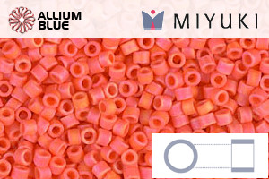 MIYUKI Delica® Seed Beads (DB0872) 11/0 Round - Matte Opaque Orange AB - 关闭视窗 >> 可点击图片