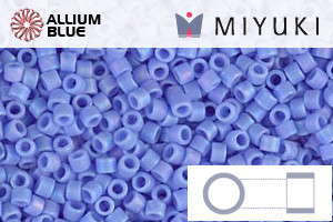 MIYUKI Delica® Seed Beads (DB0881) 11/0 Round - Matte Opaque Periwinkle AB - 關閉視窗 >> 可點擊圖片