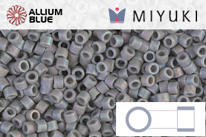 MIYUKI Delica® Seed Beads (DB0882) 11/0 Round - Matte Opaque Gray AB - 關閉視窗 >> 可點擊圖片