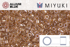 MIYUKI Delica® Seed Beads (DB0901) 11/0 Round - Sparkling Honey Beige Lined Crystal