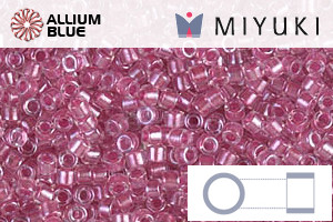 MIYUKI Delica® Seed Beads (DB0902) 11/0 Round - Sparkling Peony Pink Lined Crystal