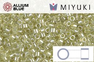 MIYUKI Delica® Seed Beads (DB0903) 11/0 Round - Sparkling Celery Lined Crystal - Click Image to Close