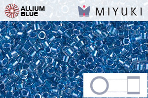 MIYUKI Delica® Seed Beads (DB0920) 11/0 Round - Sparkling Cerulean Blue Lined Crystal - Click Image to Close